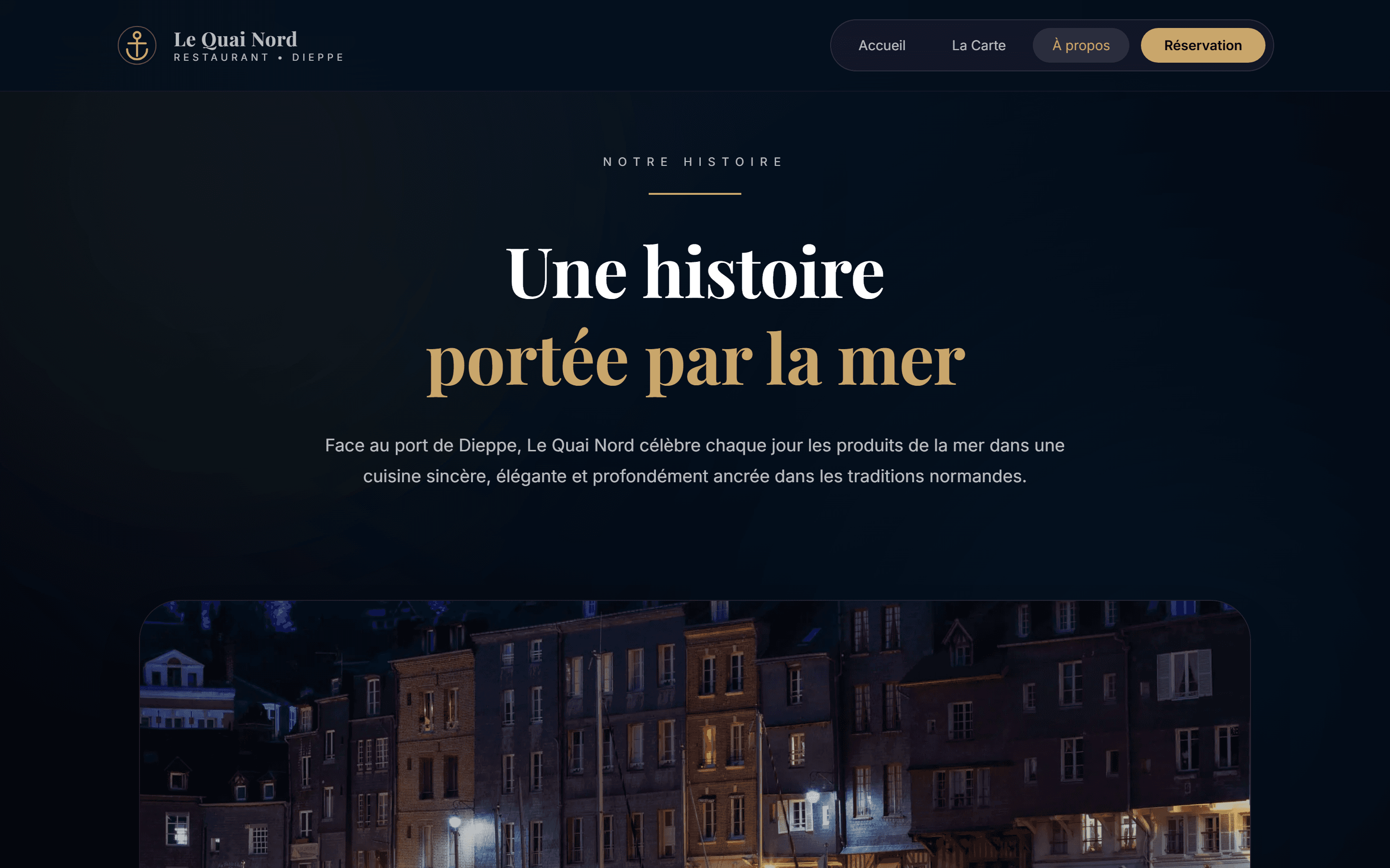 Capture d'écran de la page Une page qui raconte une histoire
