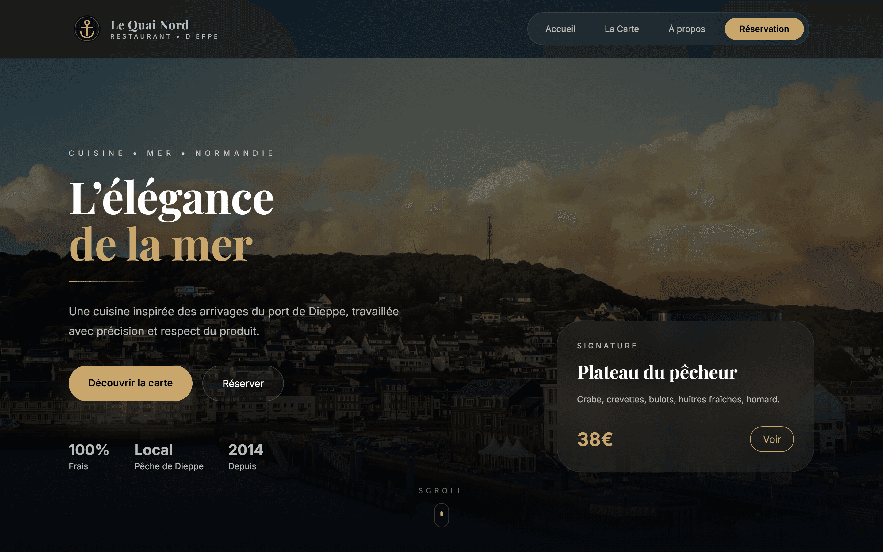 Capture d'écran de la page Un accueil qui donne le ton